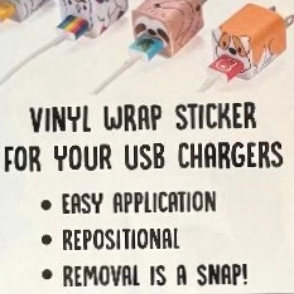 NEW ~ CHARGER SKINZ ~ DOG CHARGER USB WRAP STICKER ( ADORABLE CORGI TYPE DOG )